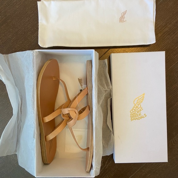 NIB Ancient Greek Sandals Aspa Links sz 41/11 (fit like 10/10.5) Tan Nude - Picture 2 of 7